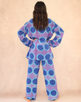 PURPLE POLKA DOT SILK SET