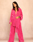 OLIVIA STEELE PINK VELVET SET