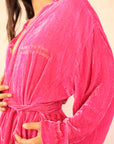 OLIVIA STEELE PINK VELVET SET