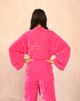 OLIVIA STEELE PINK VELVET SET