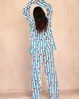 Cherry Stripes Silk Set
