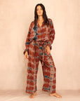 OLIVIA STEELE SHIBORI SILK JUMPSUIT