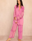 SHIBORI SILK SET PINK