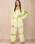SHIBORI SILK SET NEON GREEN