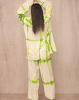 SHIBORI SILK SET NEON GREEN