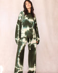 CASHMERE TIE DYE SET FOREST GREEN