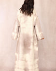 CASHMERE TIE DYE LONG CARDIGAN BEIGE SAND