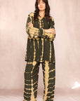 SHIBORI SILK SET JUNIPER GREEN