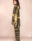 SHIBORI SILK SET JUNIPER GREEN