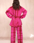 SHIBORI SILK SET PINK ORCHID