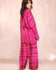 SHIBORI SILK SET PINK ORCHID