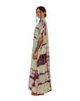 SHIBORI SILK KAFTAN DRESS