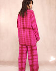 SHIBORI SILK SET PINK ORCHID