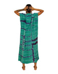 SHIBORI SILK KAFTAN DRESS