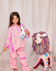 KIDS SHIBORI SILK SET PINK