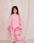 KIDS SHIBORI SILK SET PINK