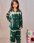 KIDS SHIBORI SILK SET GREEN