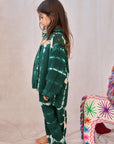 KIDS SHIBORI SILK SET GREEN