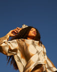 W ESCAPE COLLECTION - GOLDEN SAND SILK SET