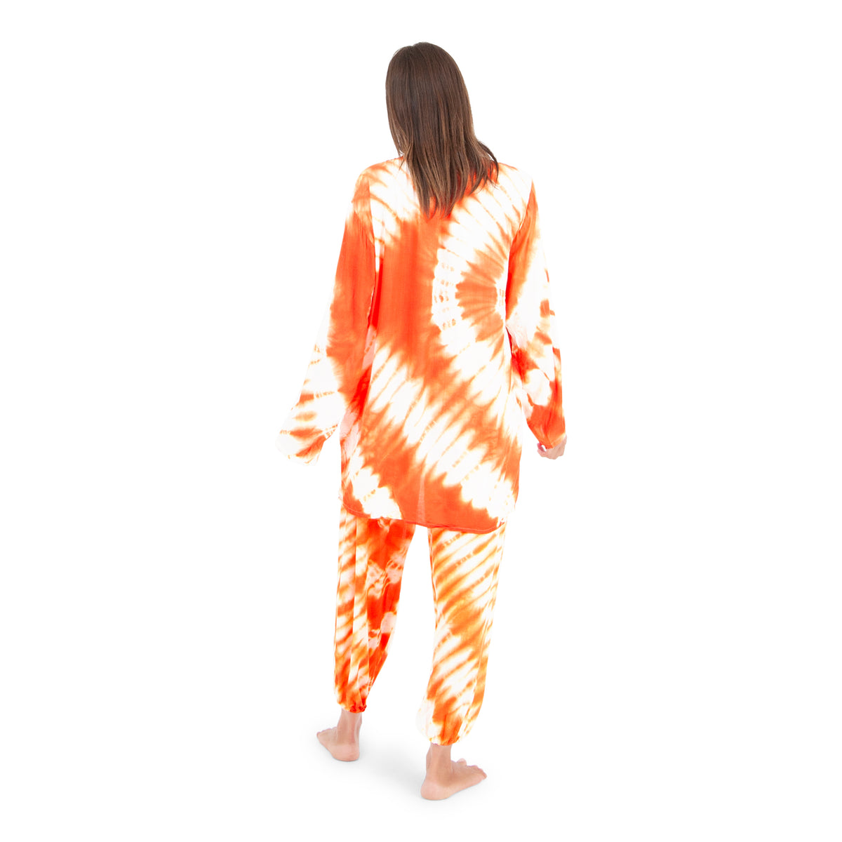 Cotton Tie Dye Set - Orange Tie Dye Shirt & Pants – Sunchasers