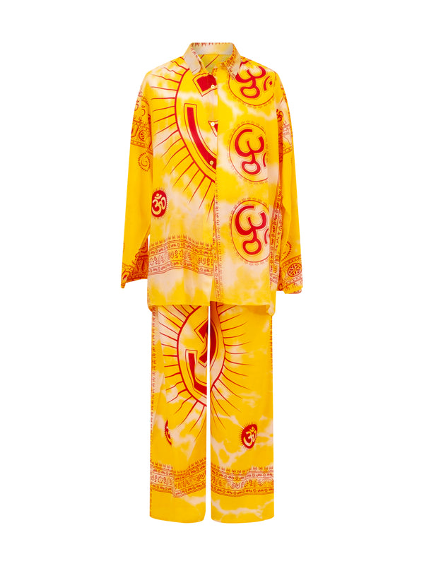 Mantra OM Collection - Yellow Tie Dye Cotton Set