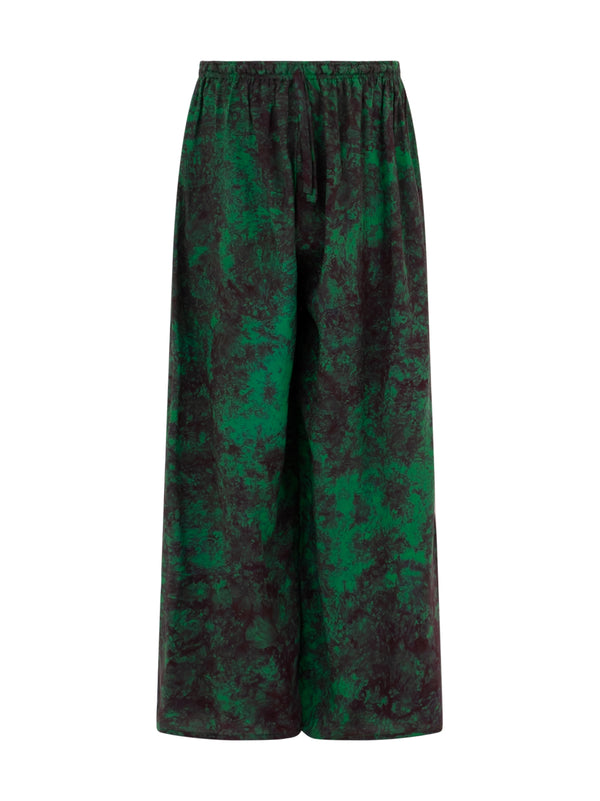California Silk Tie Dye  Set - Emerald Green