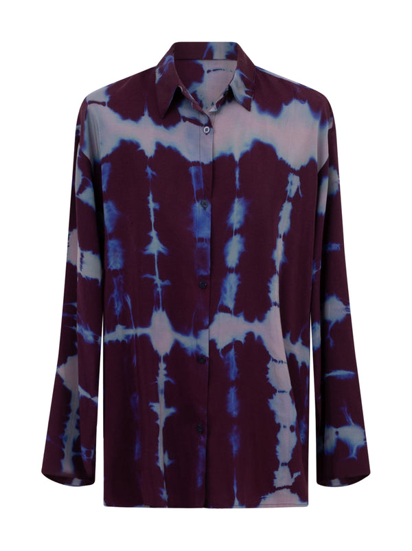 Shibori Tie Dye Silk Set Purple