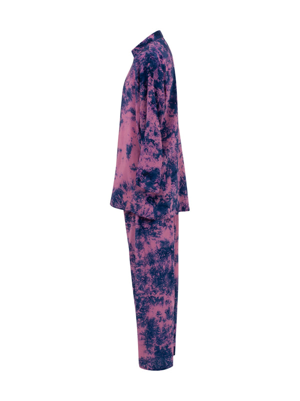 California Silk Tie Dye Set - Pink Blue
