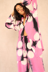 Moon Dye Pink Silk Set