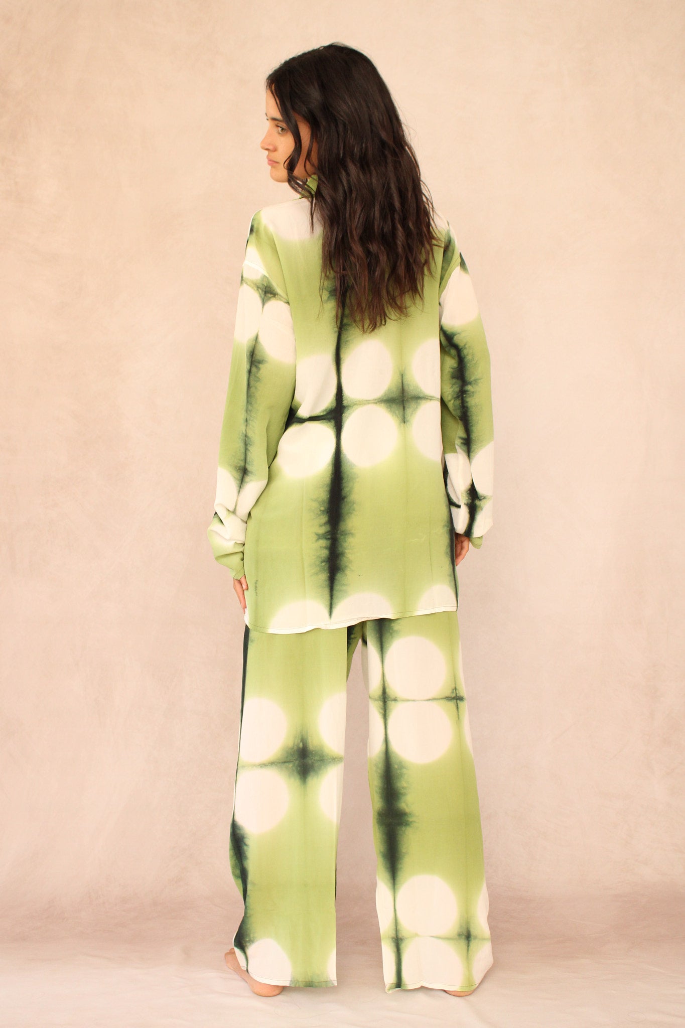 GREEN MOON SILK SET