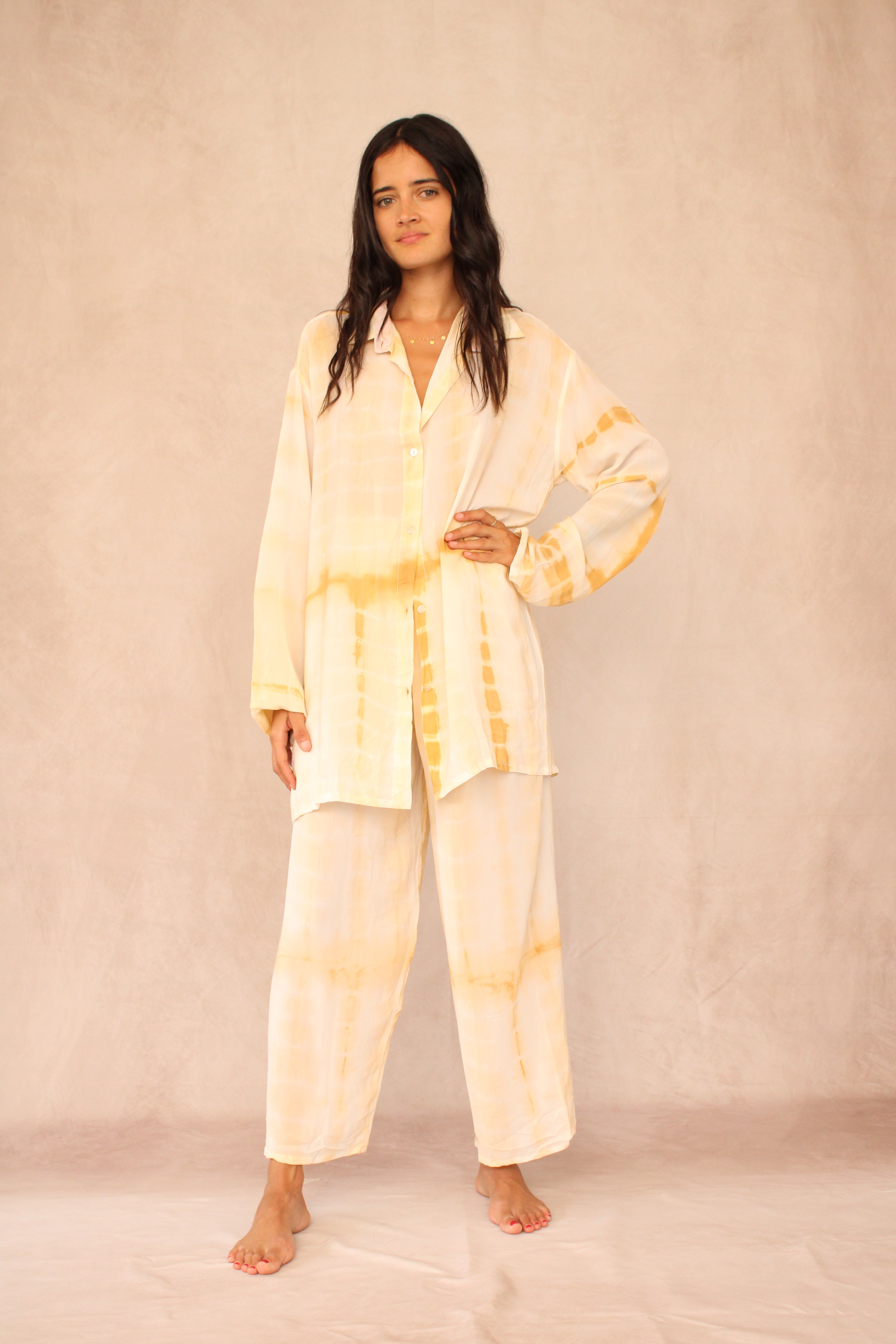SHIBORI SILK SET SUNFLOWER WHITE – Sunchasers