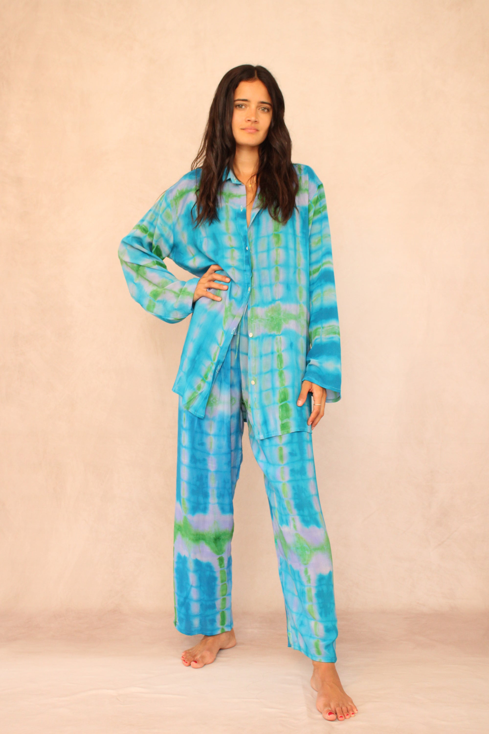 SHIBORI SILK SET
