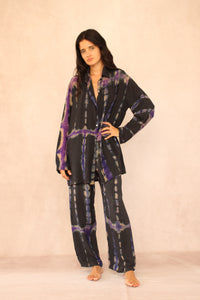 SHIBORI SILK SET BLACK