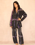 SHIBORI SILK SET BLACK