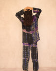 SHIBORI SILK SET BLACK