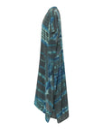 SHIBORI SILK KAFTAN DRESS