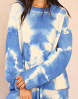 Blue Ocean cashmere tie dye sweater, front