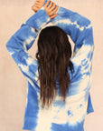 Blue Ocean cashmere tie dye sweater, back