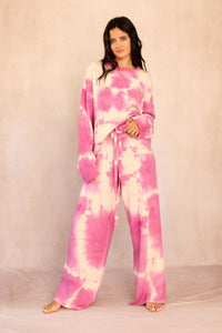 CASHMERE TIE DYE SET PINK LILY