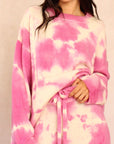 Pink Lily cashmere tie dye sweater, front