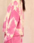 Pink Lily cashmere tie dye sweater, side