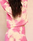 Pink Lily cashmere tie dye sweater, back