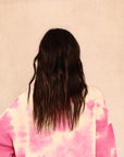 Pink Lily cashmere tie dye sweater, back detail