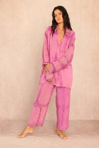 SHIBORI SILK SET PINK