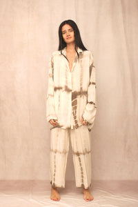 SHIBORI SILK SET OFF WHTE