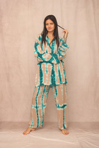 SHIBORI SILK SET ISLAND BEIGE