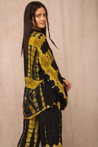SHIBORI SILK SET BLACK LILY