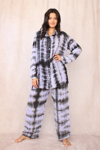 SHIBORI SILK SET LILY LILAC