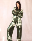 CASHMERE TIE DYE SET FOREST GREEN