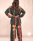 SHIBORI SILK SET BLACK QUEEN OF NIGHT